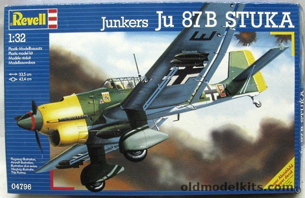 Revell 1/32 Junkers Ju-87B Stuka  - Luftwaffe 3.St.G.5 or 4.St.G.77 Balkans, 04796 plastic model kit